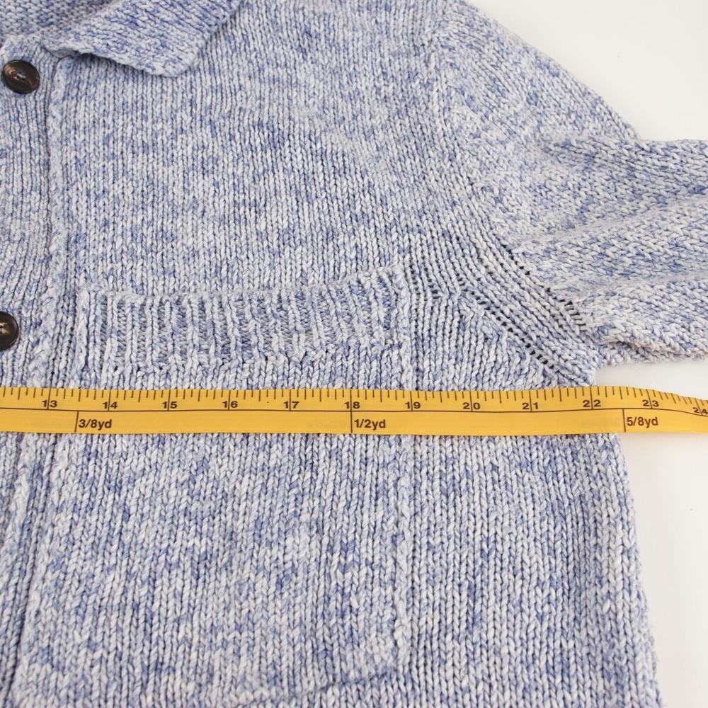 Mr Porter Miles Leon Knit Cotton Blue Cardigan Mens Sz S - Picture 3 of 12